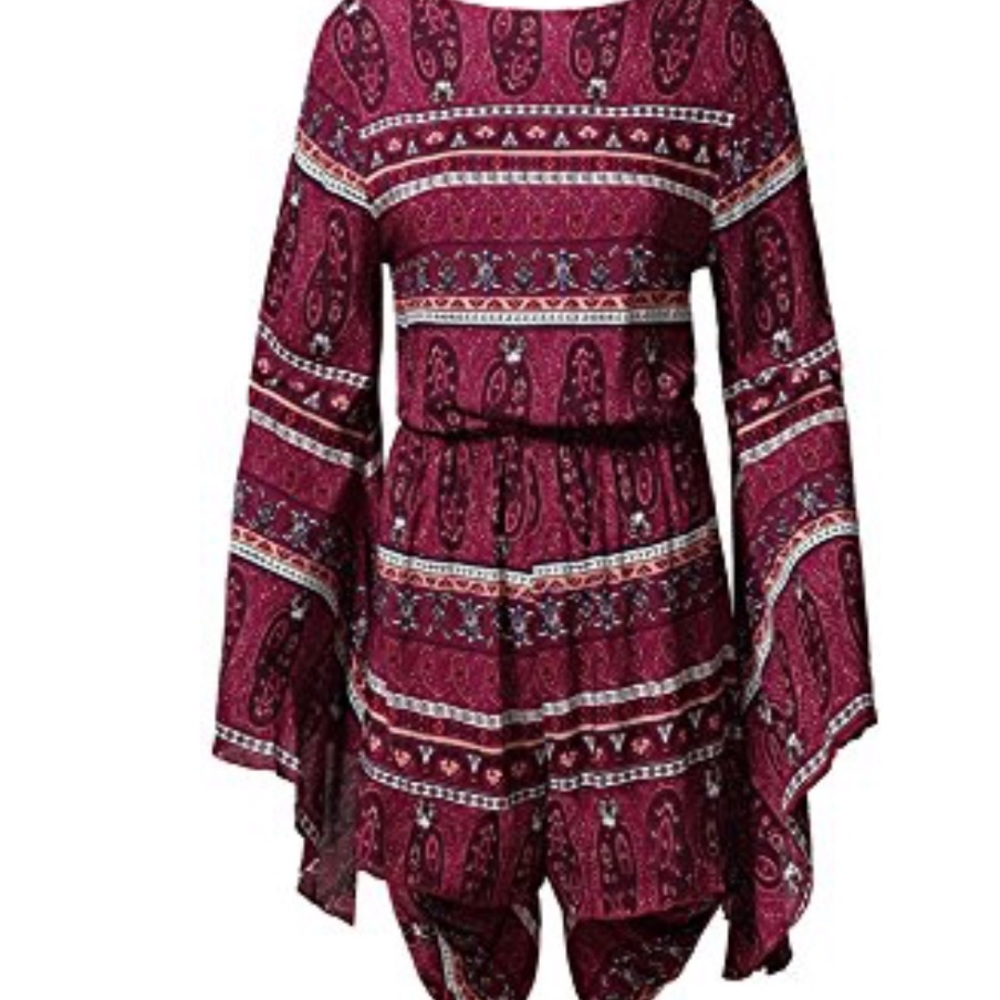 IMOGEN Tie Front Floral Romper - Picture 6 of 7